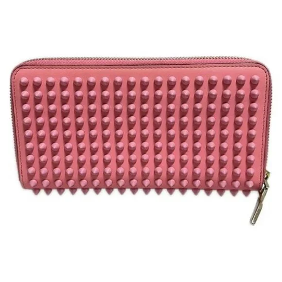 CHRISTIAN LOUBOUTIN Panettone - Pink Leather Plastic Long Wallet - Picture 2 of 7